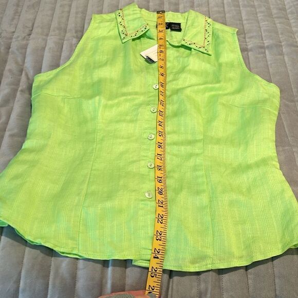 NWT Dina K button down tank top size small - Picture 9 of 9